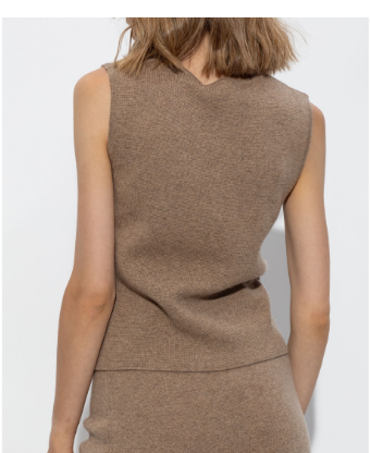 MAX MARA Wool-Cashmere Blend Sleeveless Fine Knit Sweater