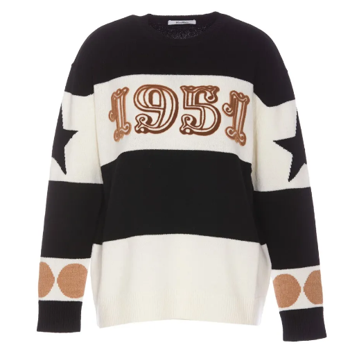 MAX MARA Wool Cashmere Blend Crew Neck Sweater - Multi