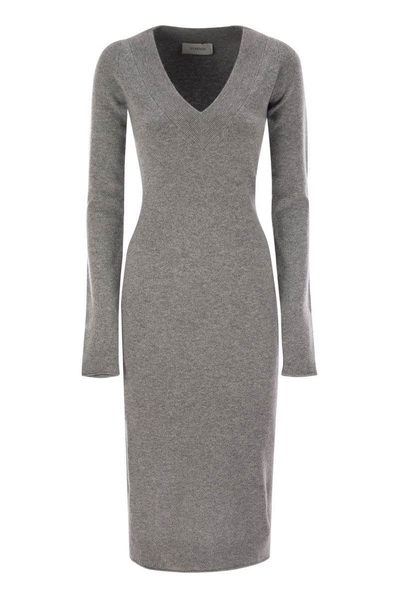 MAX MARA SPORTMAX Knee-Length Cashmere-Blend Knit Dress