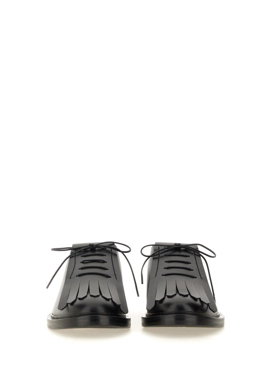 MAX MARA Leather Derby Dress Shoes