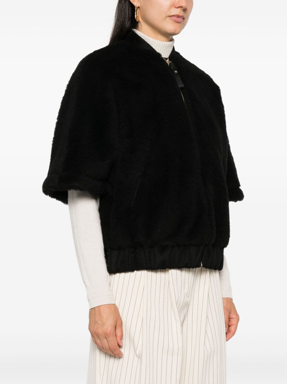 MAX MARA Wool Blend Teddy Effect Jacket