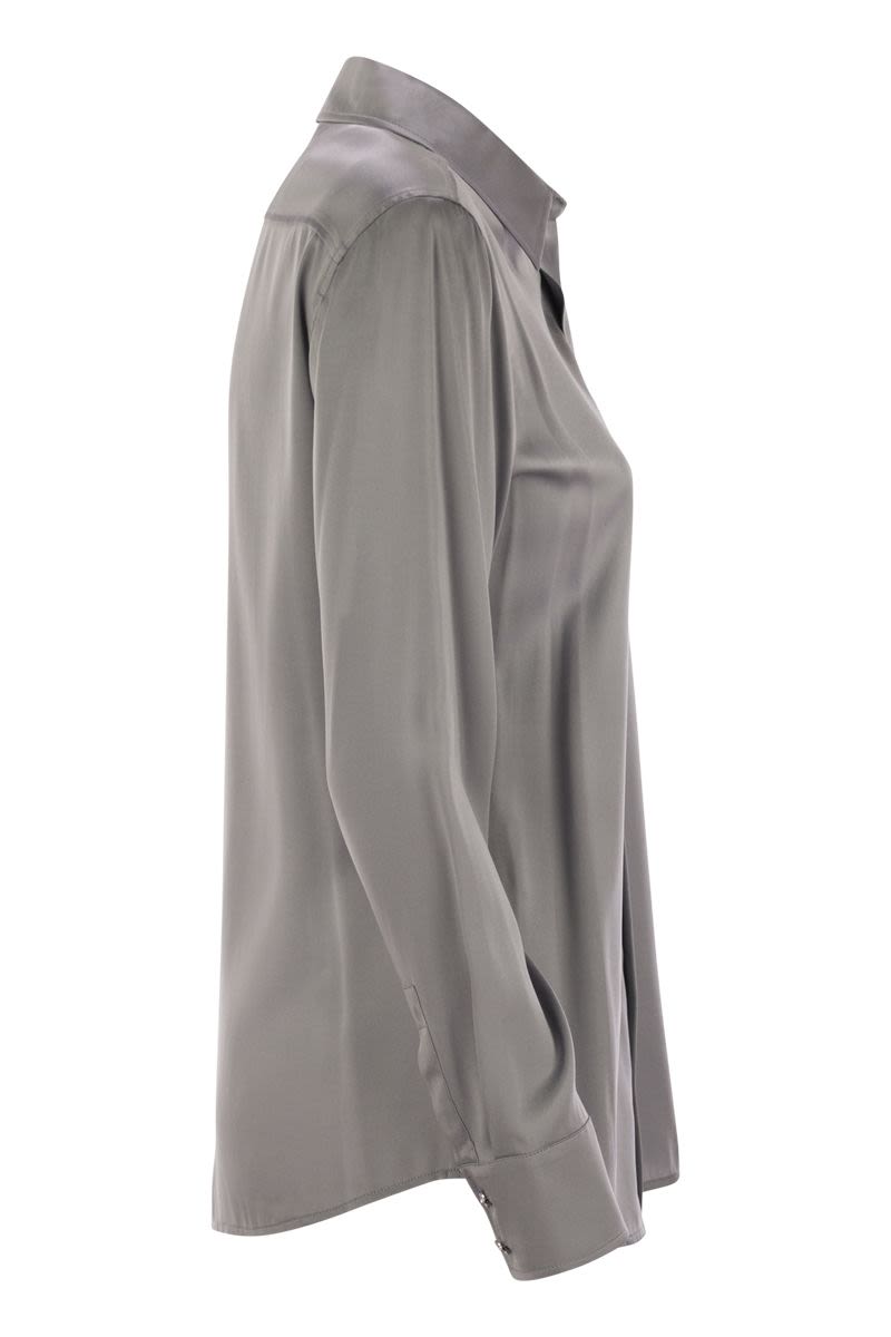 MAX MARA STUDIO Stretch Satin Baden Shirt - Women