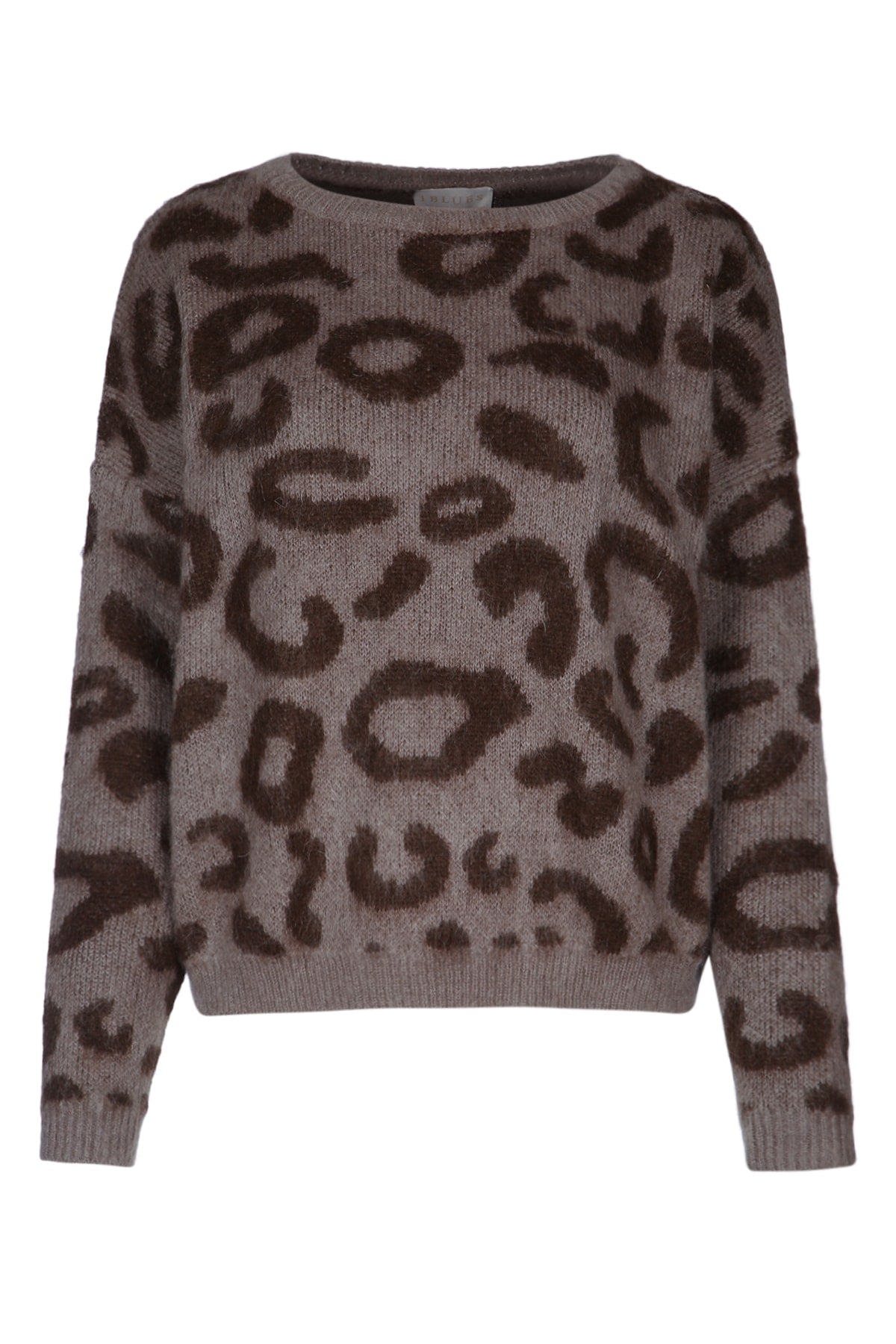 I BLUES Leopard Print Sweater