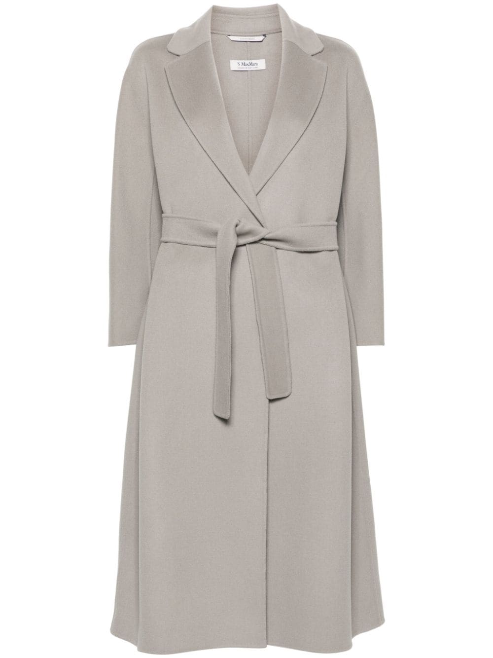 S MAX MARA Medium Length Women's Wool Coat with Detachable Waist Belt