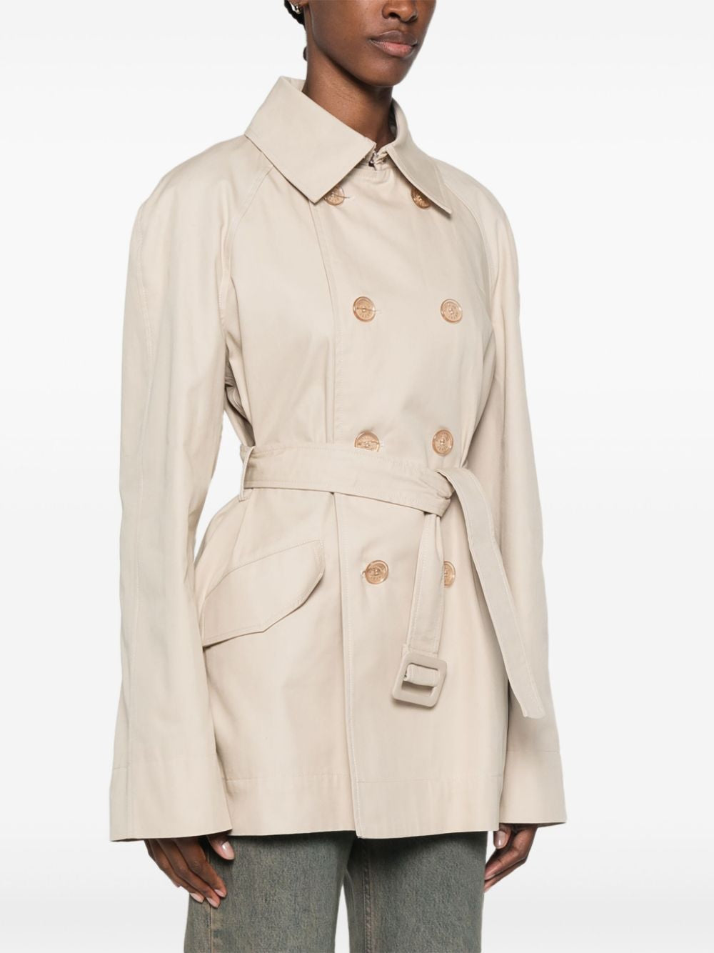 MOSCHINO COUTURE Chain Link Detail Trench Jacket