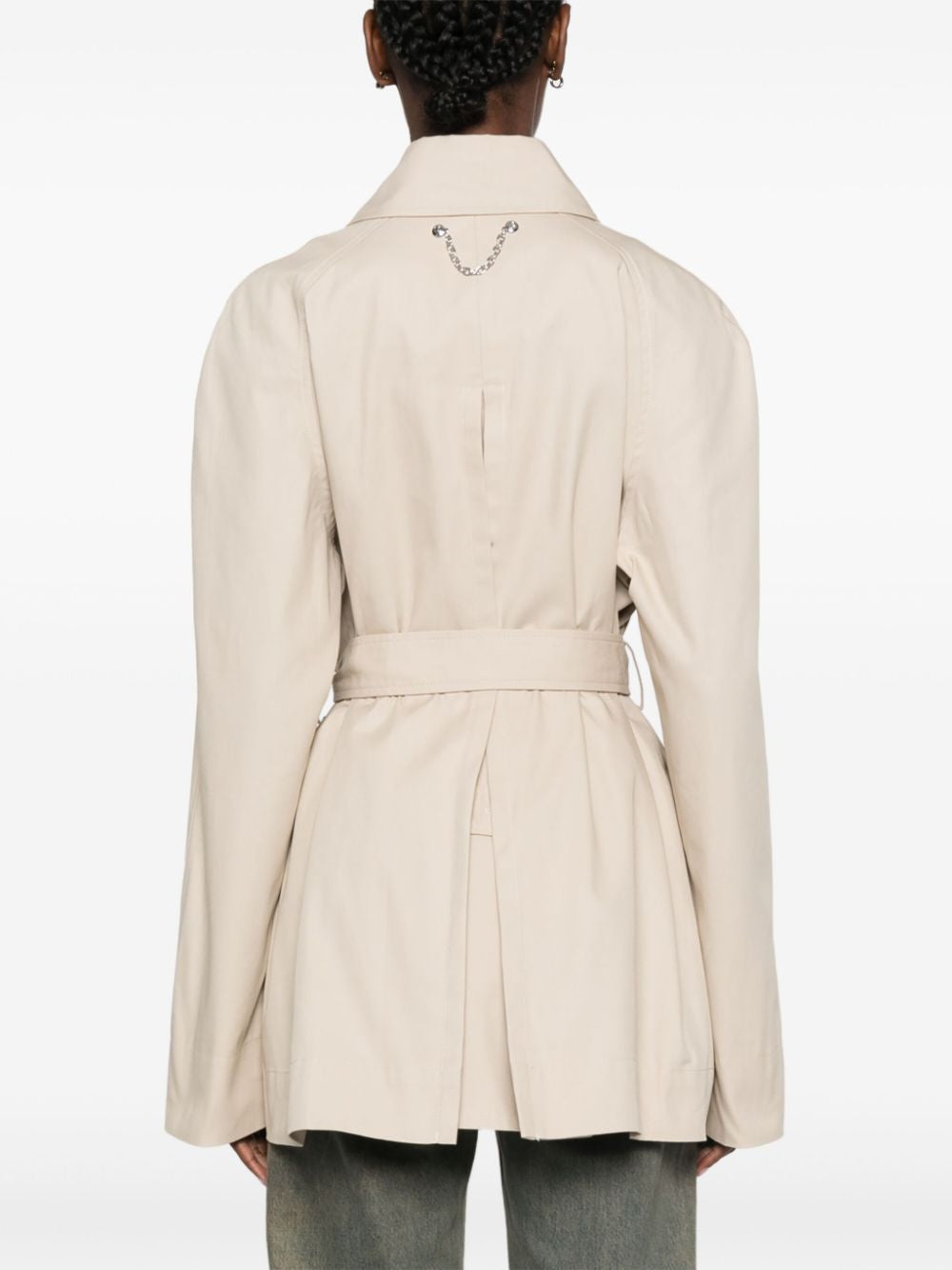 MOSCHINO COUTURE Chain Link Detail Trench Jacket