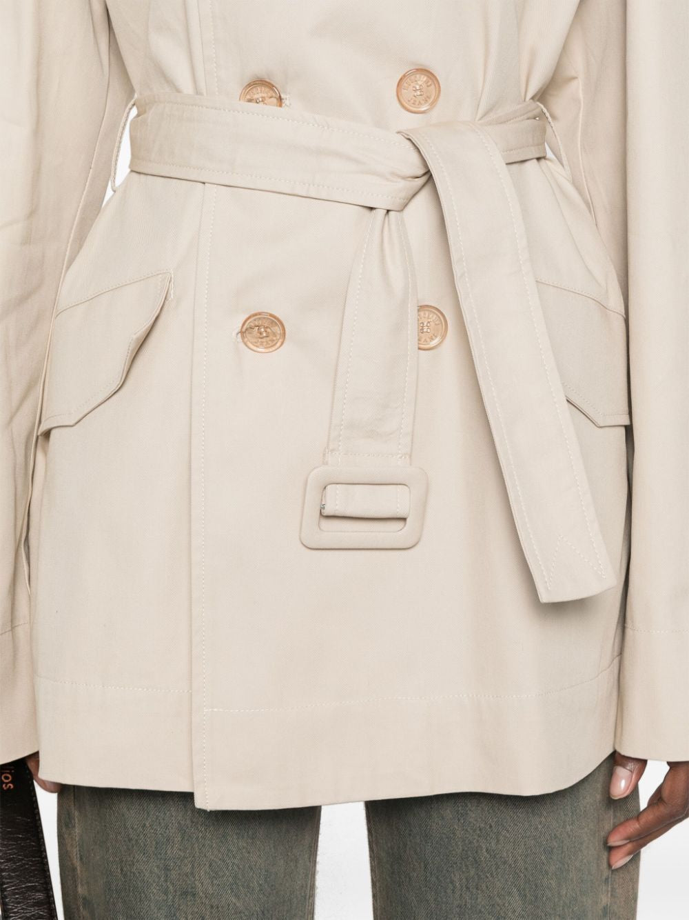 MOSCHINO COUTURE Chain Link Detail Trench Jacket