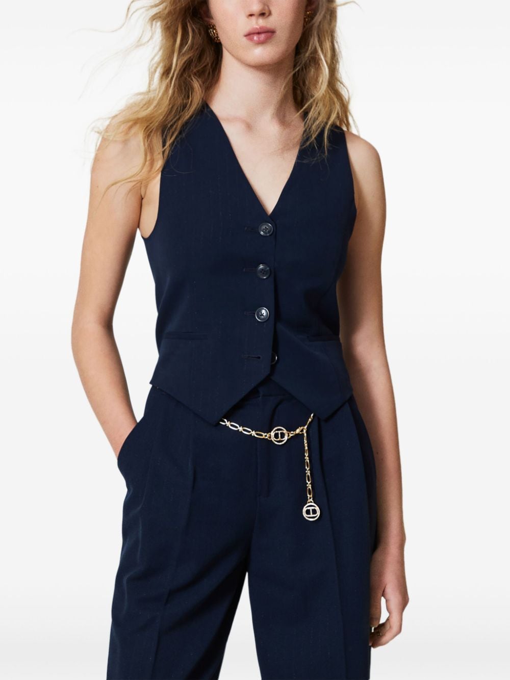 TWIN-SET Tailored Pinstripe Jacket