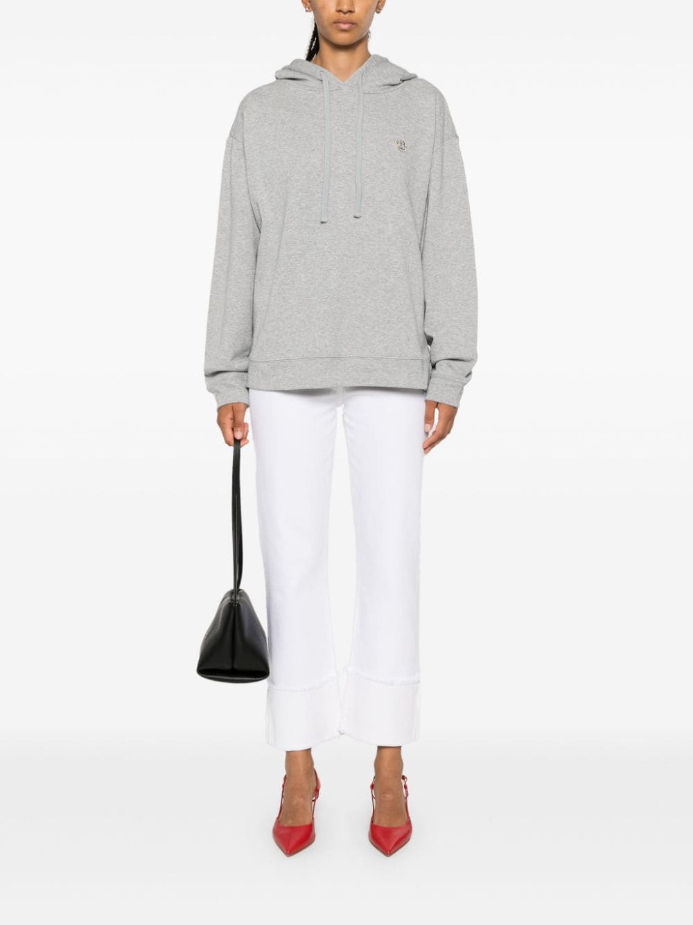 TWIN-SET Medium Hoodie with Logo - Women's Fashion