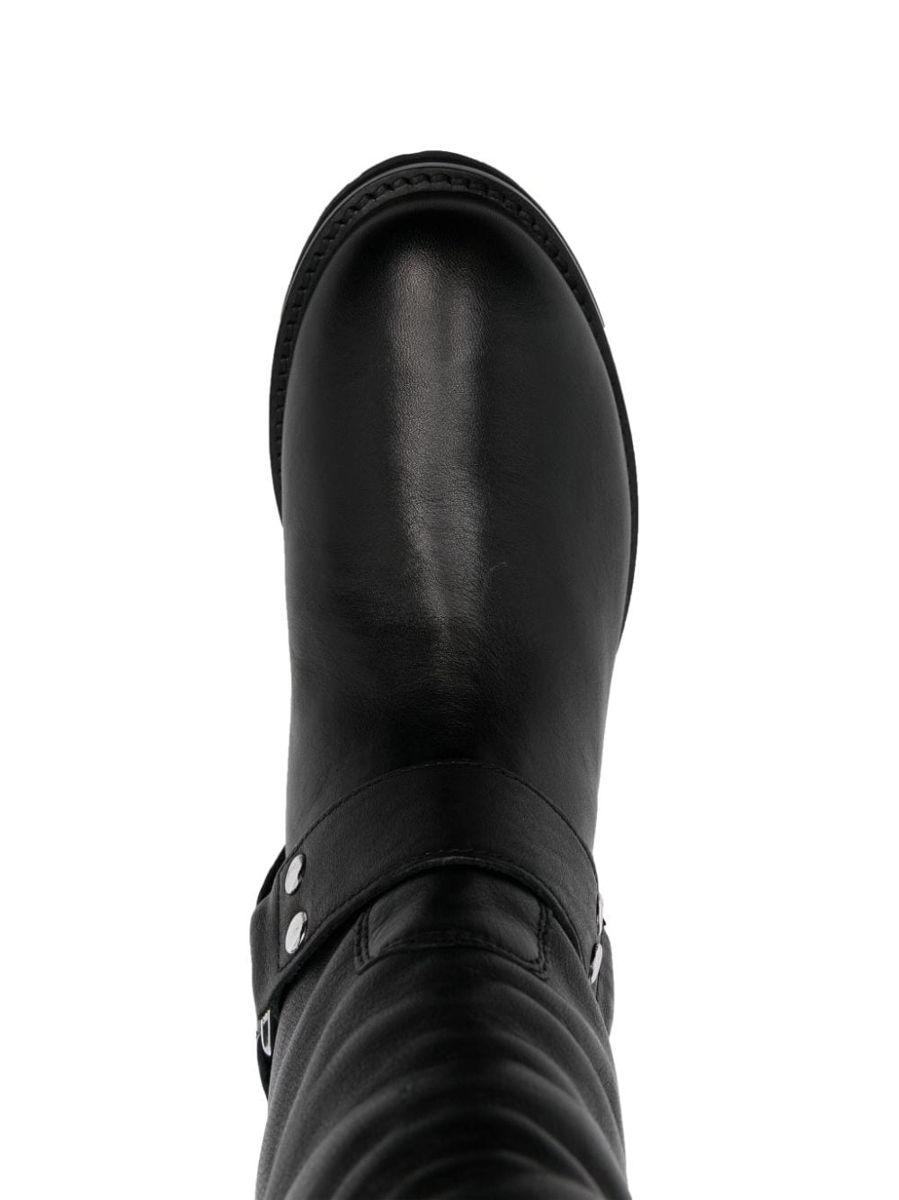 TWIN-SET Smooth Grain Leather Mid Boots - 100% Leather