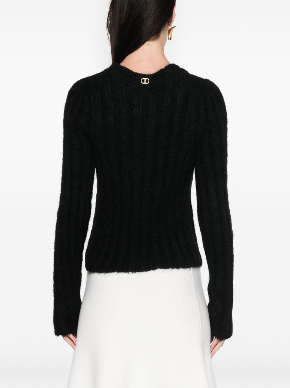 TWIN-SET Wool Blend V-Neck Sweater