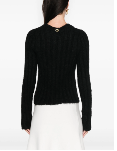 TWIN-SET Wool Blend V-Neck Sweater
