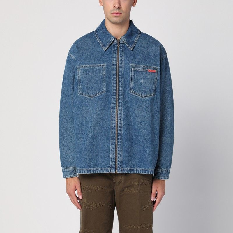 MARTINE ROSE Reversible Denim Zip Jacket