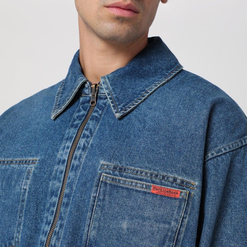 MARTINE ROSE Reversible Denim Zip Jacket