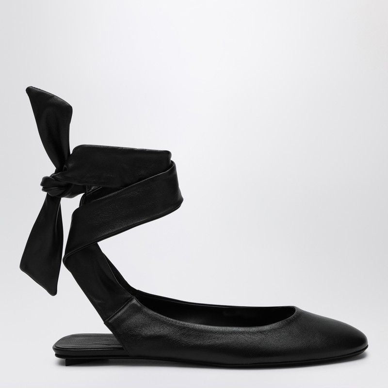 THE ATTICO Classic Cloe Ballerina with Leather Ankle Ribbon