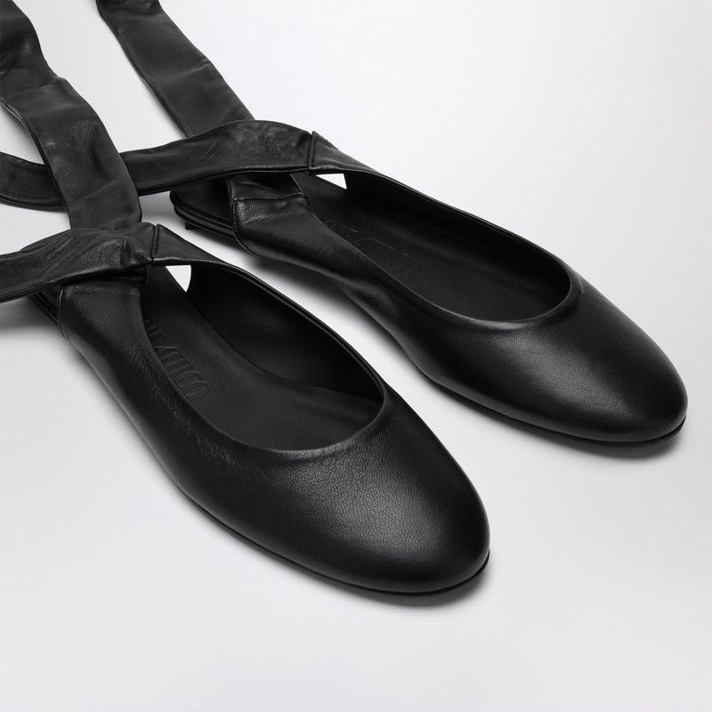 THE ATTICO Classic Cloe Ballerina with Leather Ankle Ribbon
