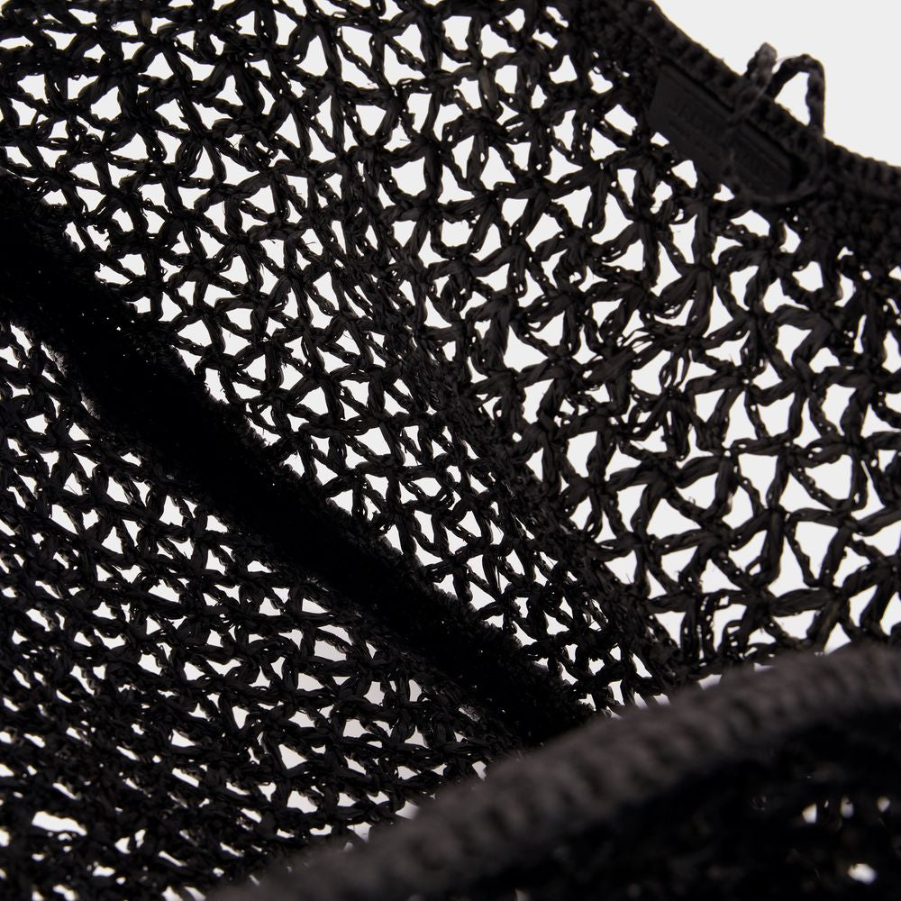 JACQUEMUS Mini Round Raffia Beach Bag