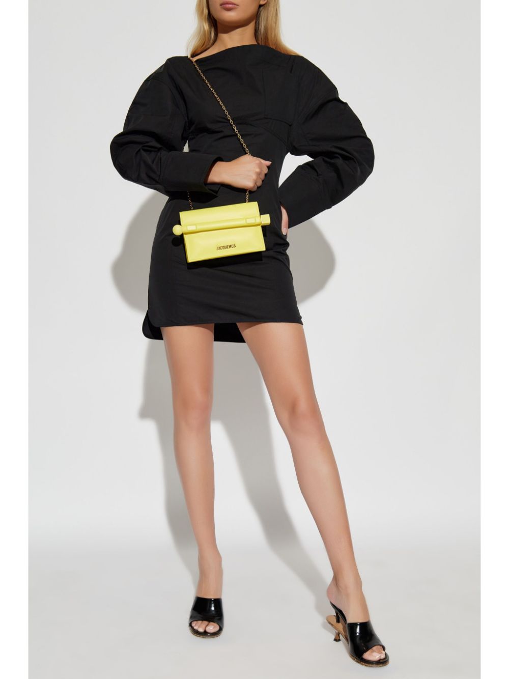 JACQUEMUS Casual Cotton Shirt Dress with Cut-Out Detailing