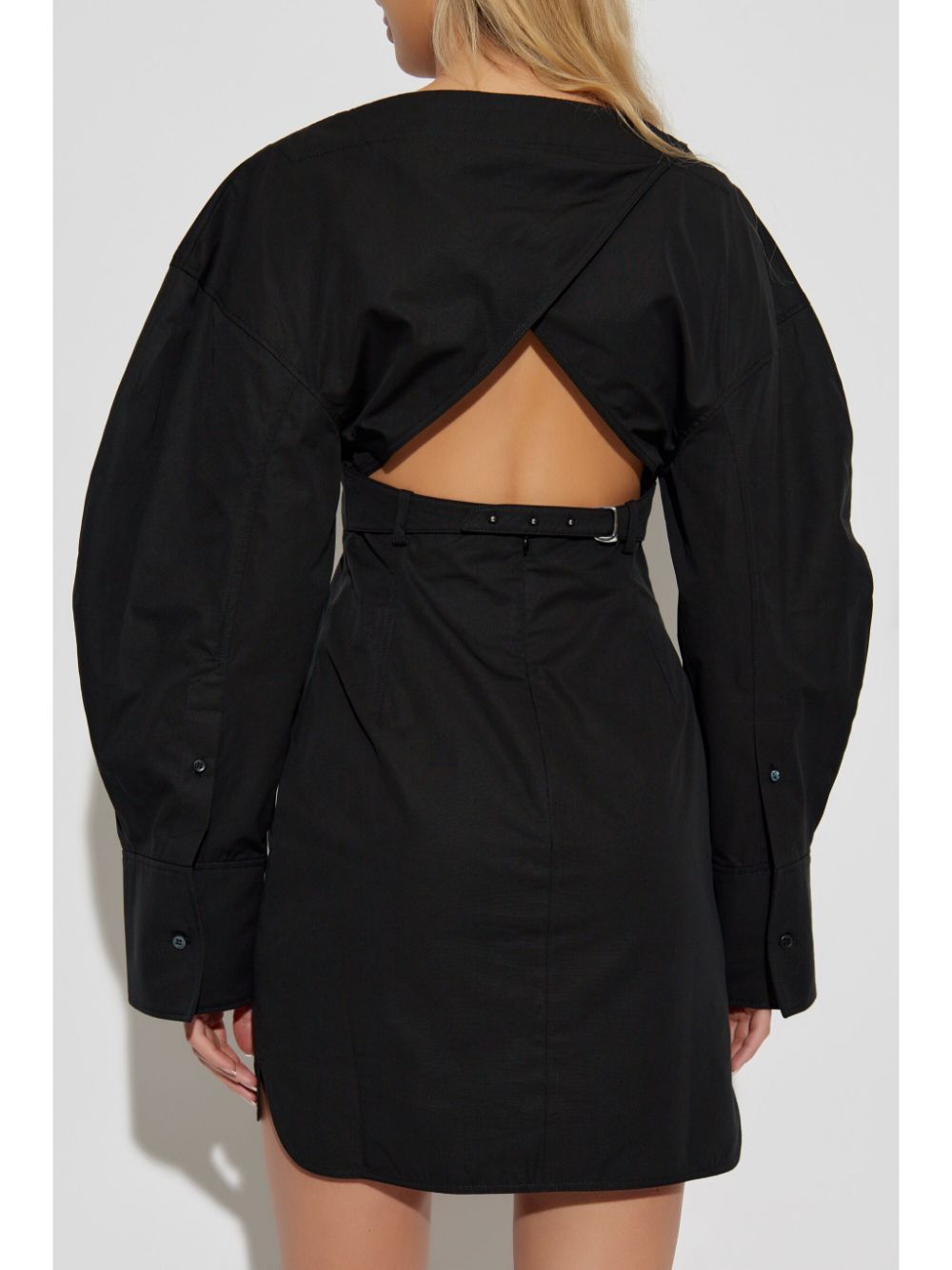 JACQUEMUS Casual Cotton Shirt Dress with Cut-Out Detailing