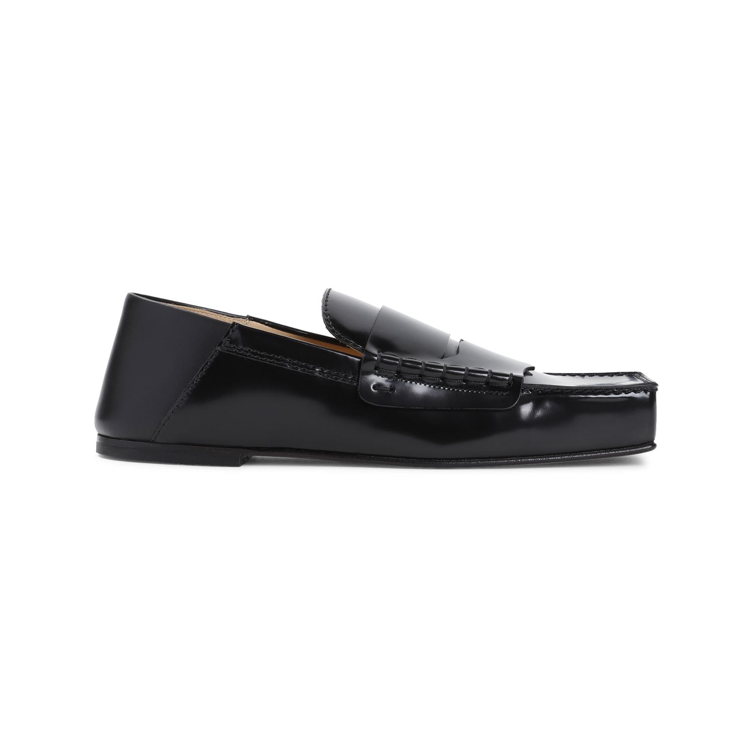 JACQUEMUS Square Toe Loafers with Dust Handbag