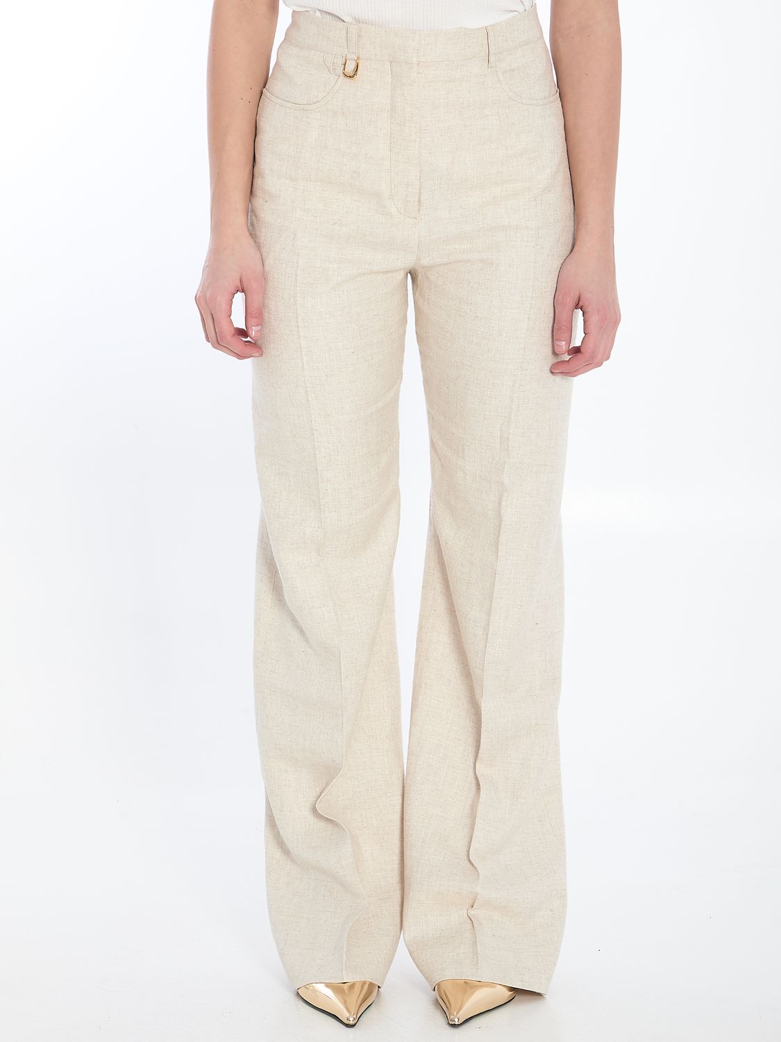 JACQUEMUS High Waist Flared Trousers - Size 38