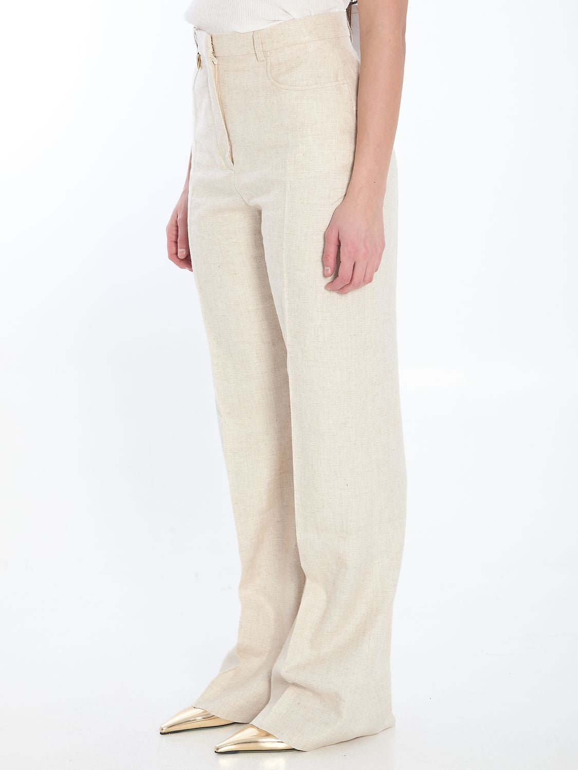 JACQUEMUS High Waist Flared Trousers - Size 38