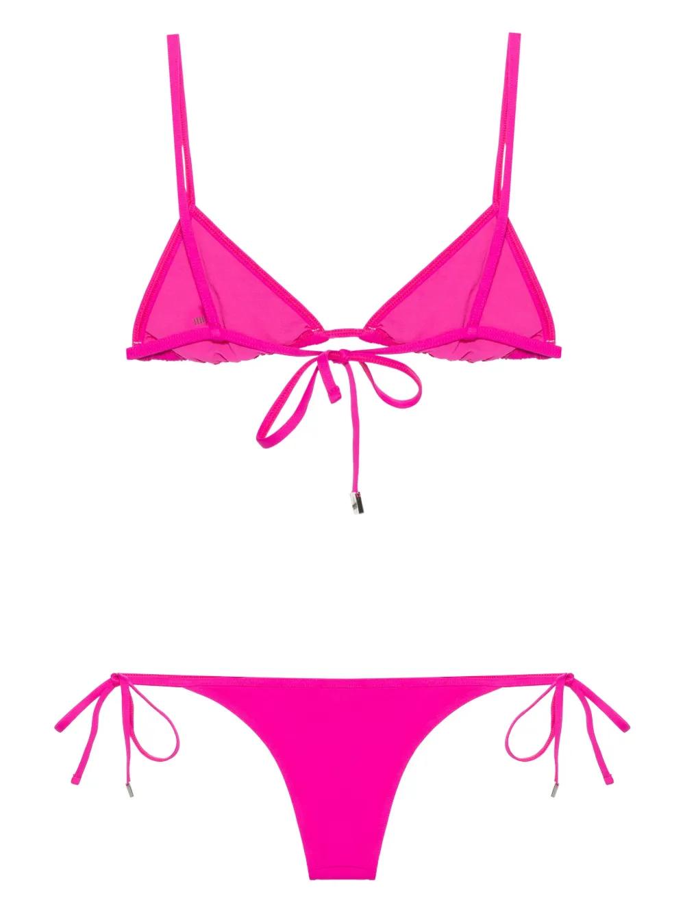 THE ATTICO Triangle Bra Mini Tie Side Bikini