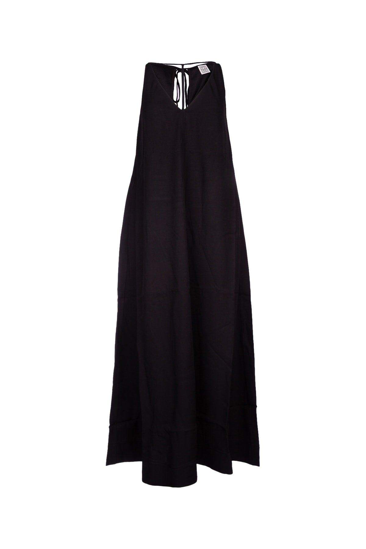 TOTEME T-STRAP CREPE-BACK SATIN DRESS