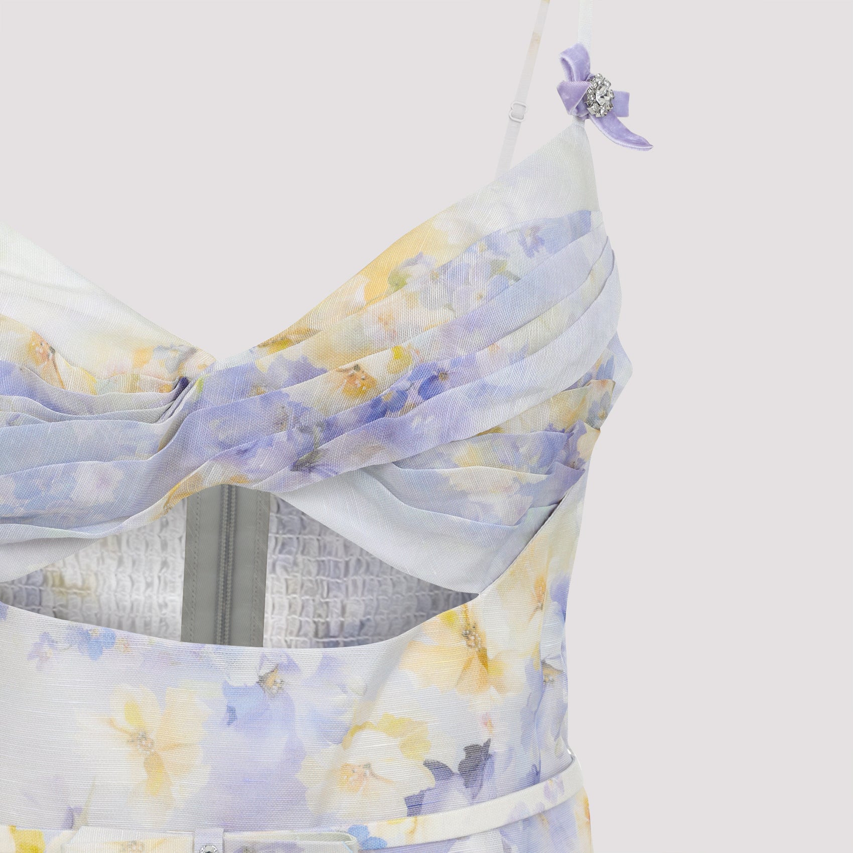 ZIMMERMANN Floral Twist Front Midi Dress