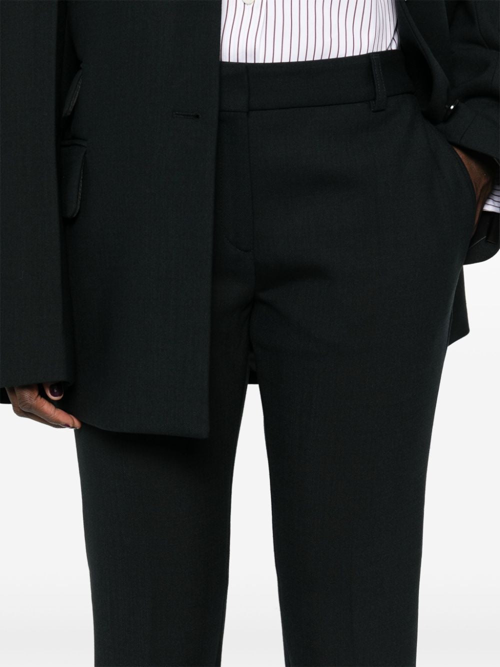 TOTEME Wool Pants - Low Rise Fitted Cut