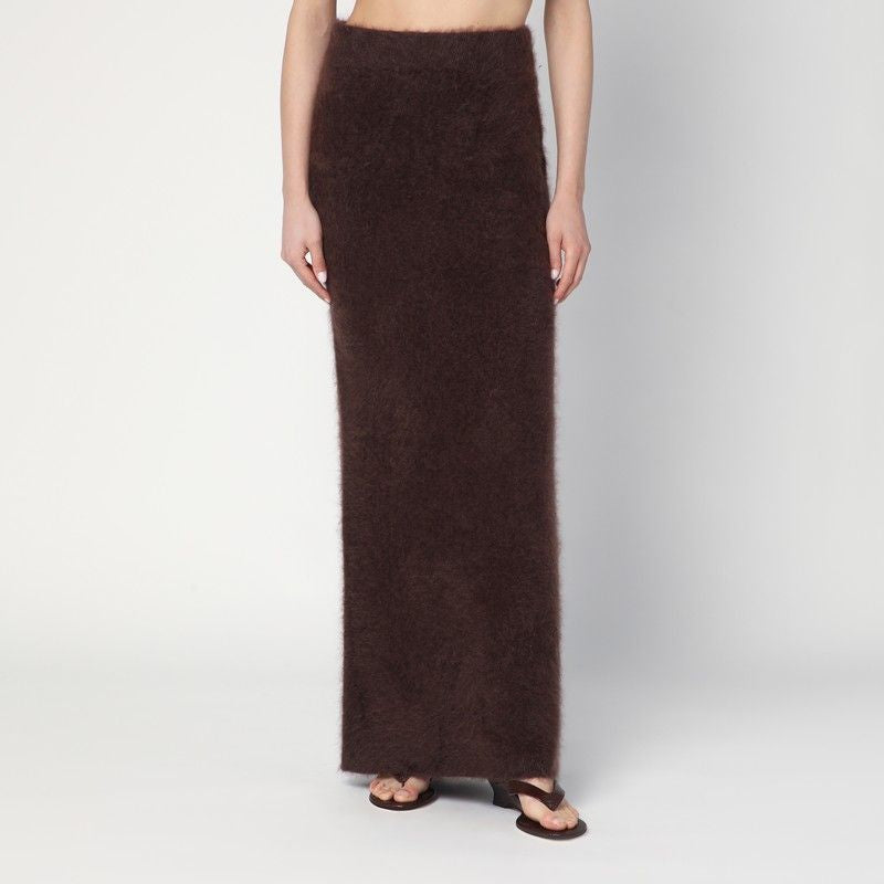 SOFT GOAT Long Brushed Cashmere Skirt