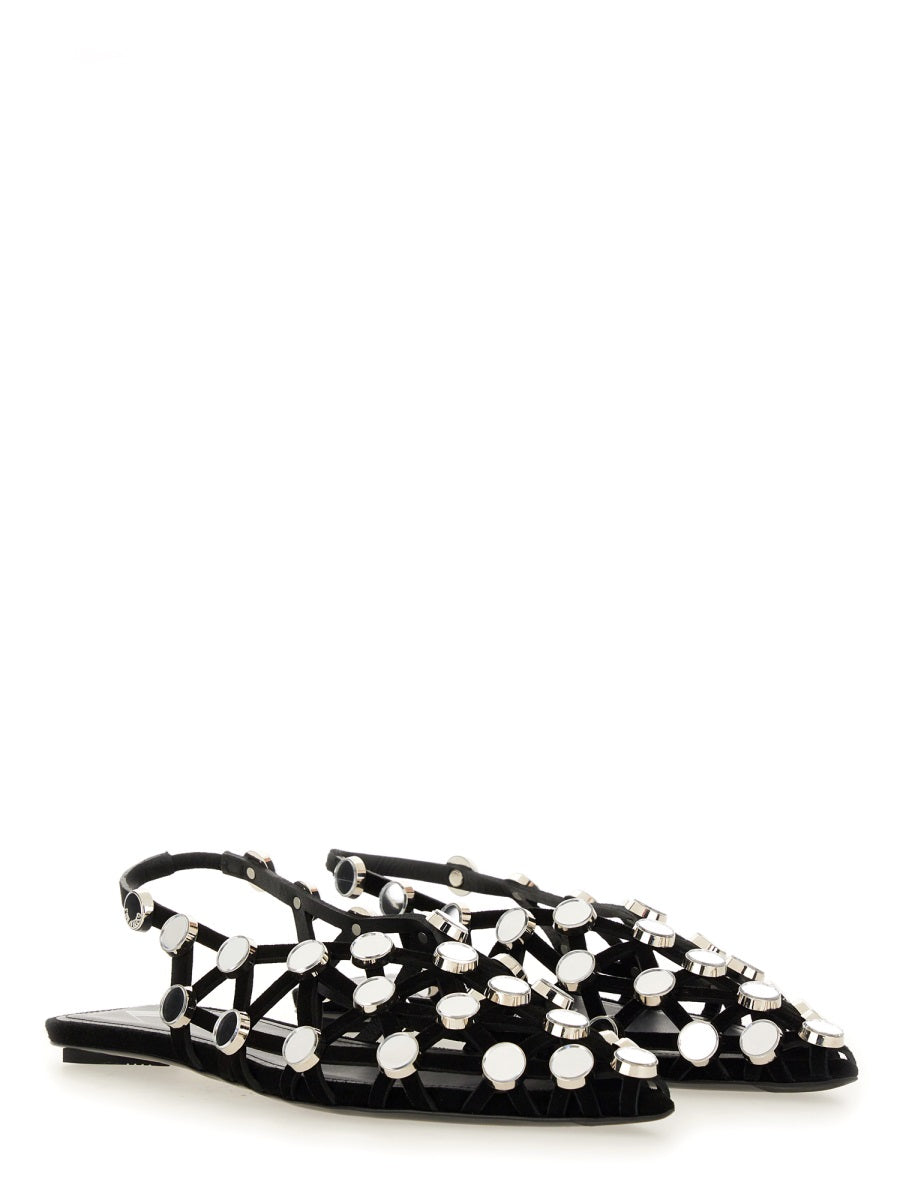 THE ATTICO Mini Dancer Grid Sandals for Women