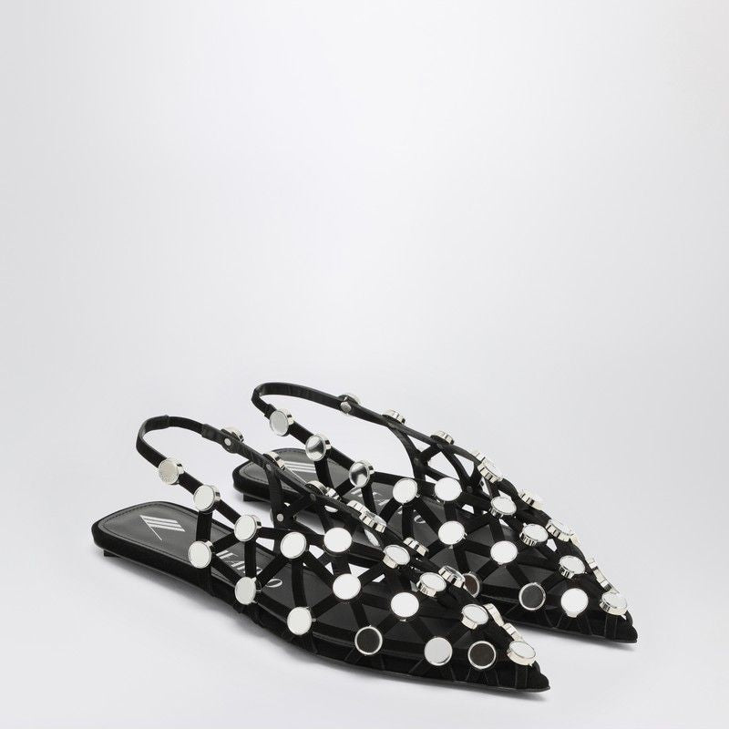 THE ATTICO Grid Ballerina Pumps