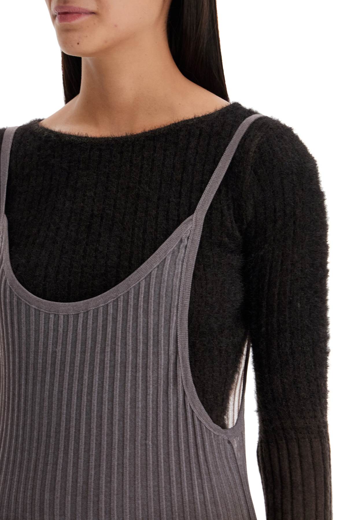 THE ATTICO Ribbed Knit Dress