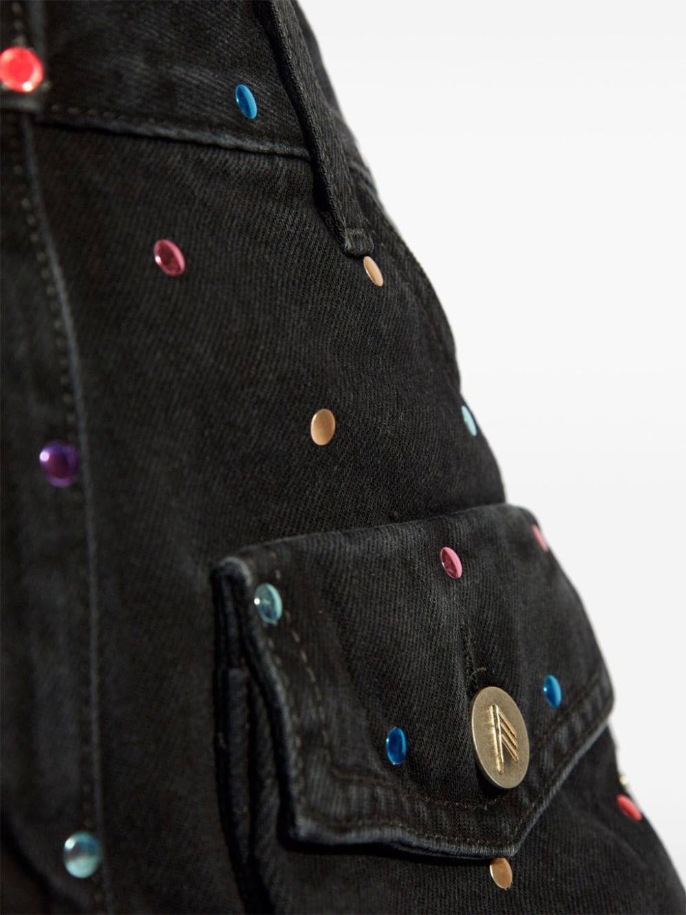 THE ATTICO Embellished Denim Mini Skirt for Women