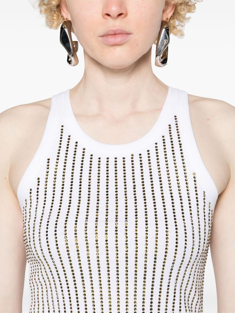 THE ATTICO Thermal Strass Mini T-Shirt