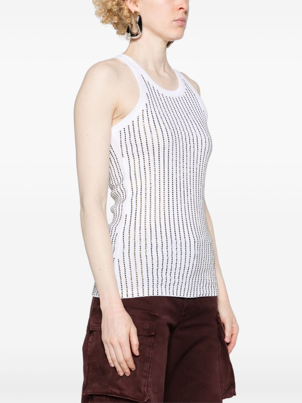 THE ATTICO Thermal Strass Mini T-Shirt