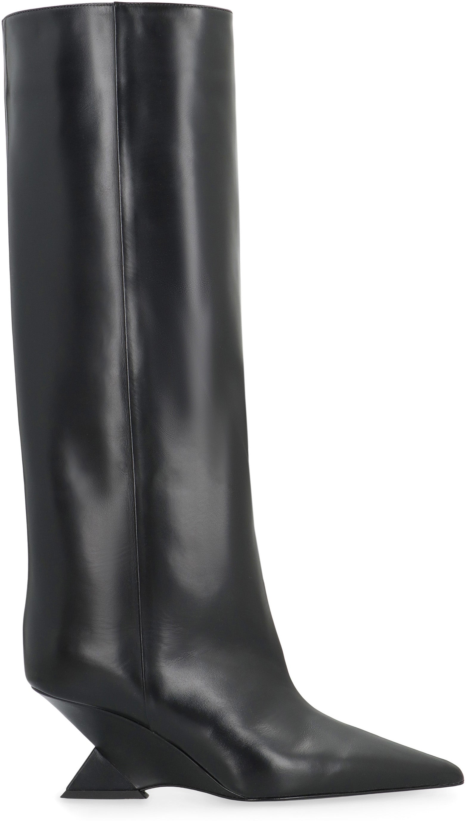 THE ATTICO Chic Leather and Rubber Mini Boots for Women