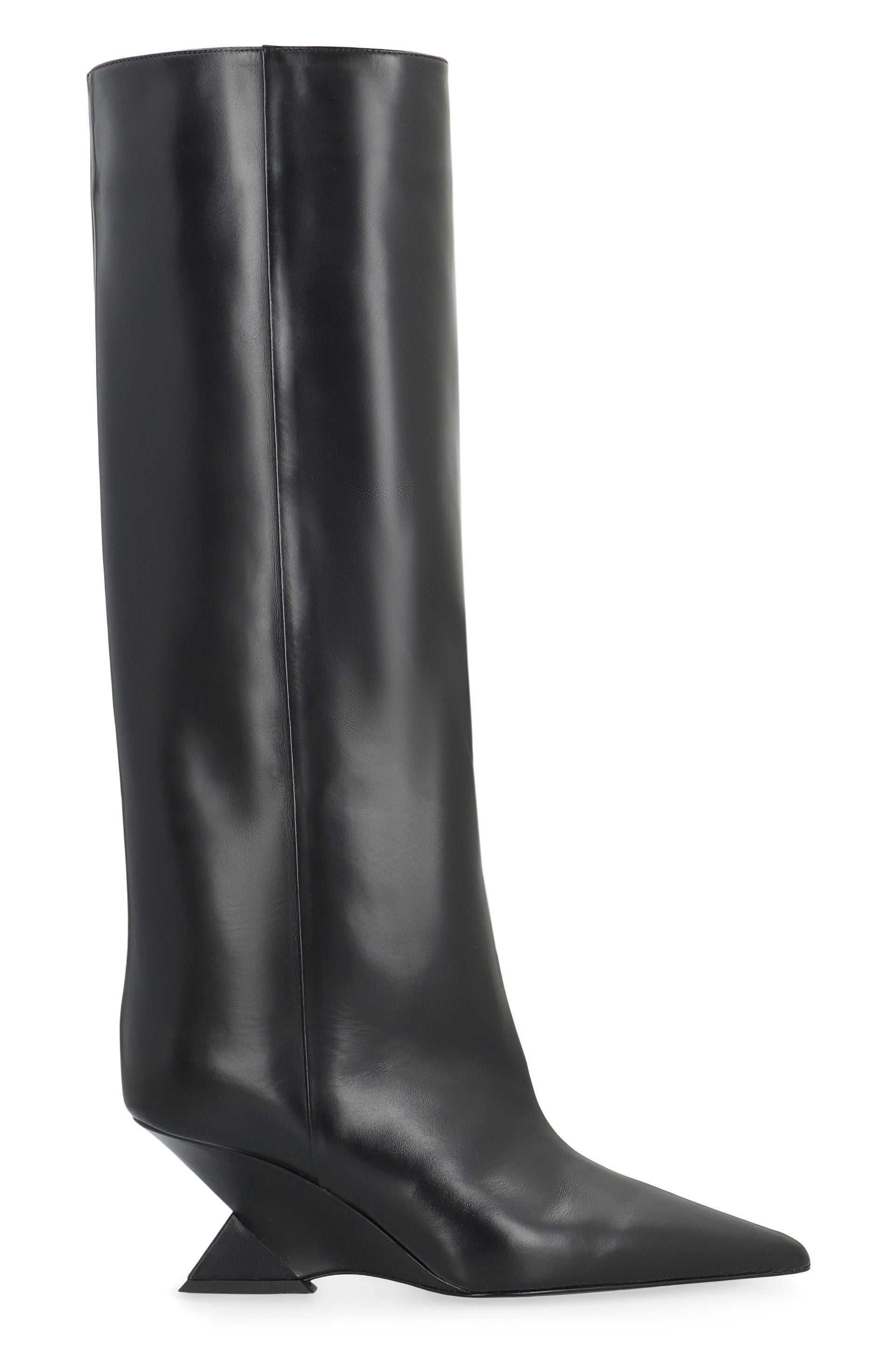 THE ATTICO Chic Leather and Rubber Mini Boots for Women