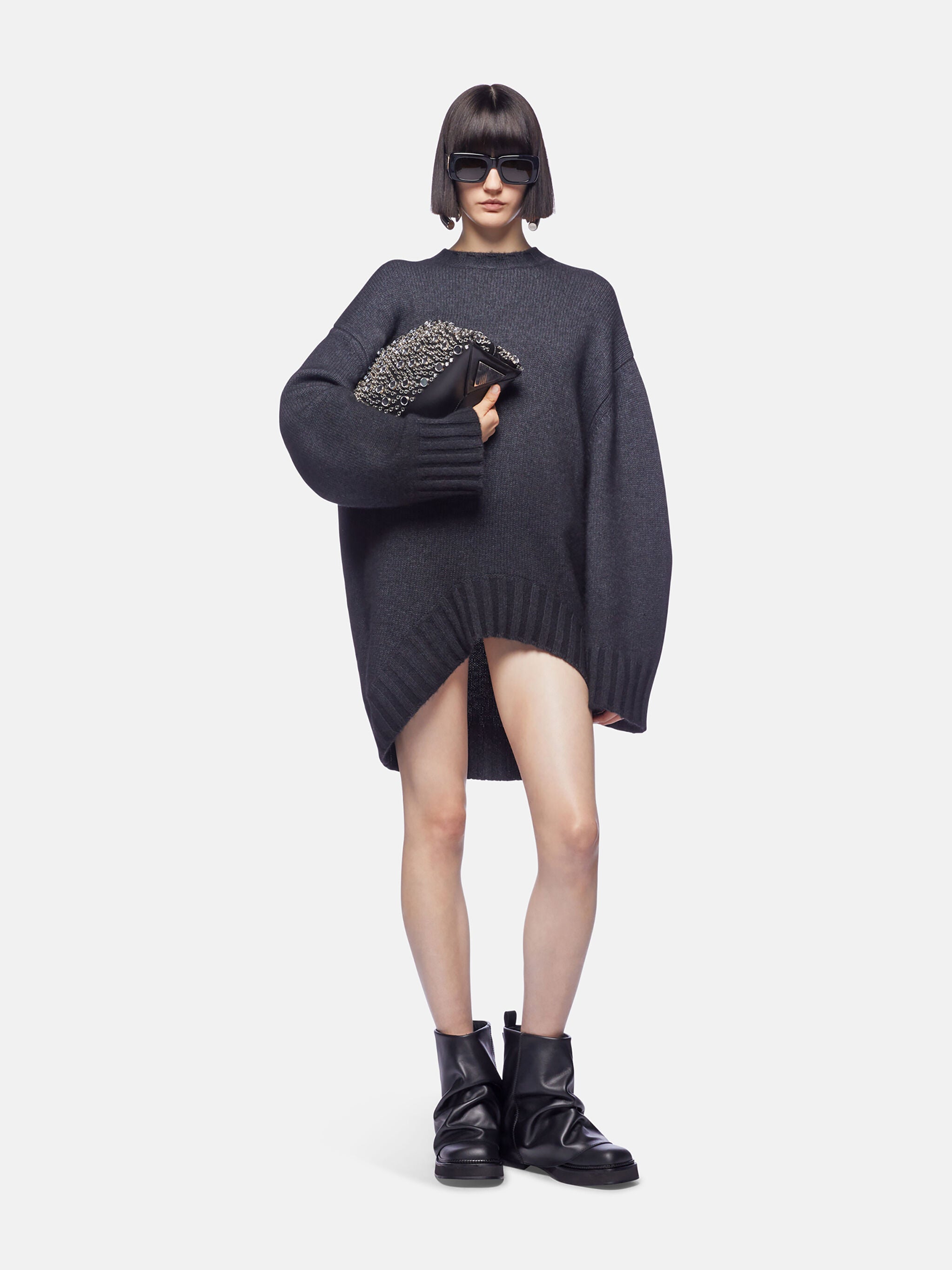 THE ATTICO Elegant Wool Blend Dress