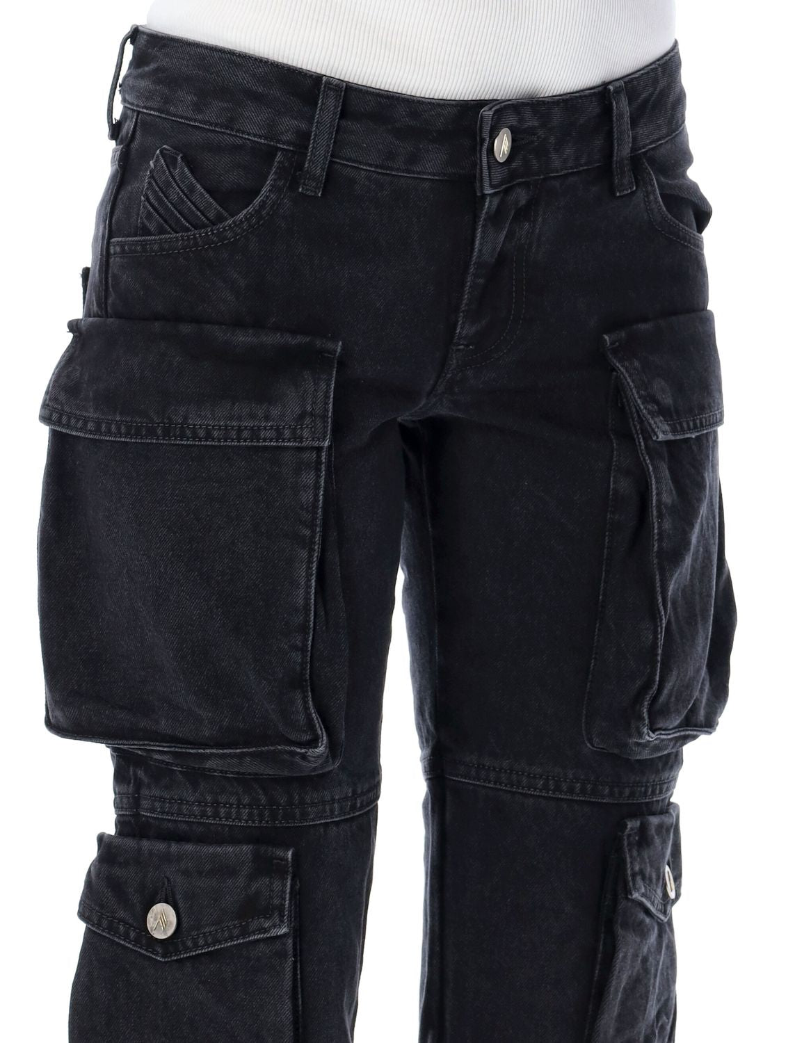 THE ATTICO High-Waisted Denim Trousers for Women