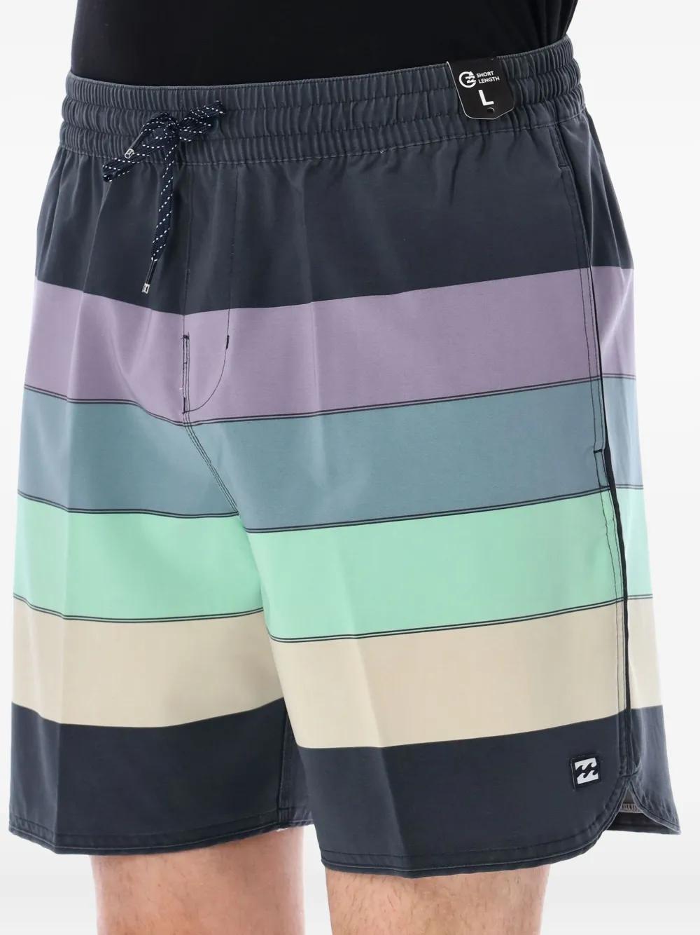 BILLABONG Water-Repellent Mini Swim Shorts with Stripes - 18.5" Side Seam
