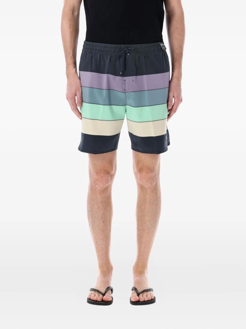BILLABONG Water-Repellent Mini Swim Shorts with Stripes - 18.5" Side Seam