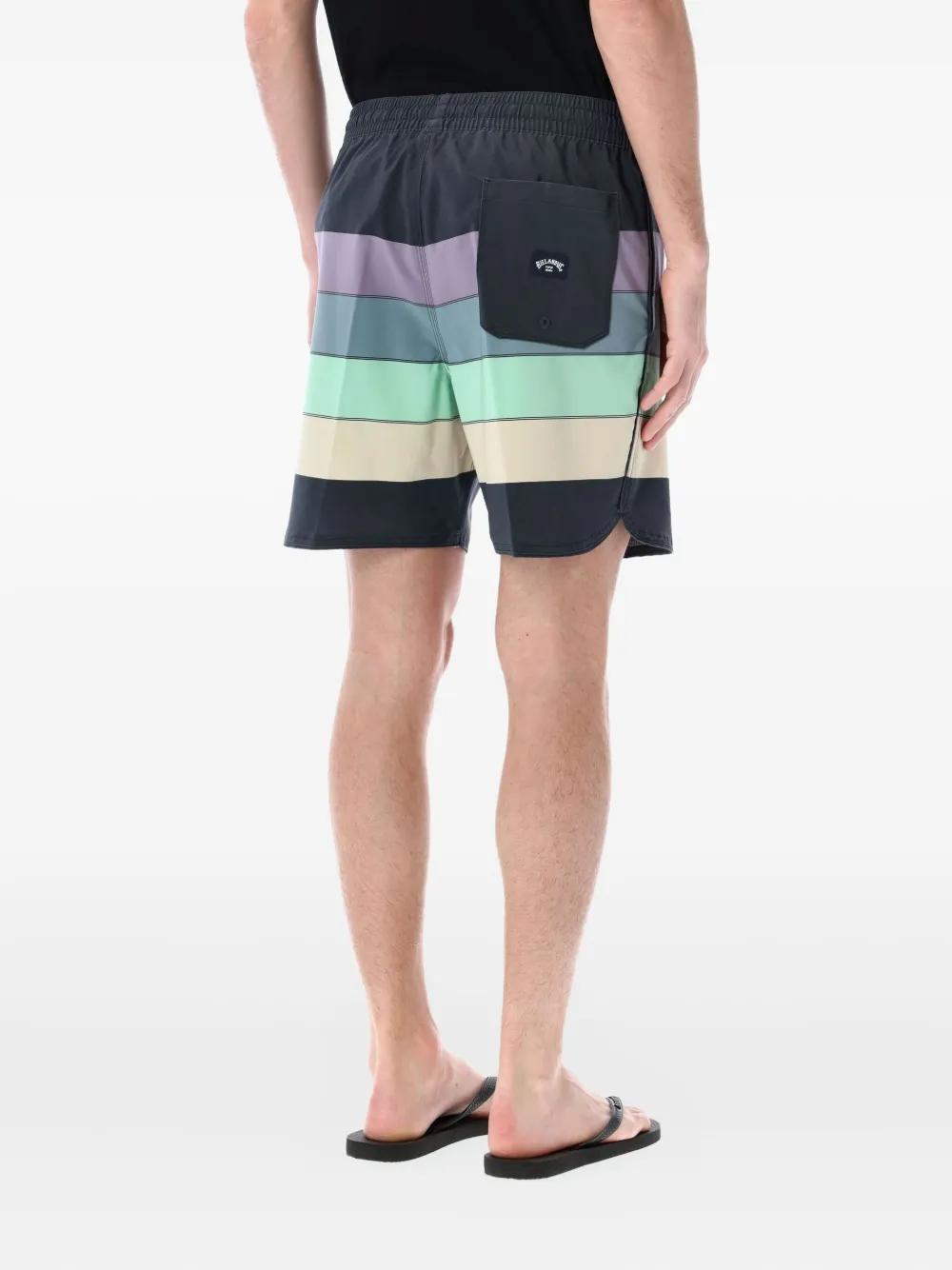 BILLABONG Water-Repellent Mini Swim Shorts with Stripes - 18.5" Side Seam