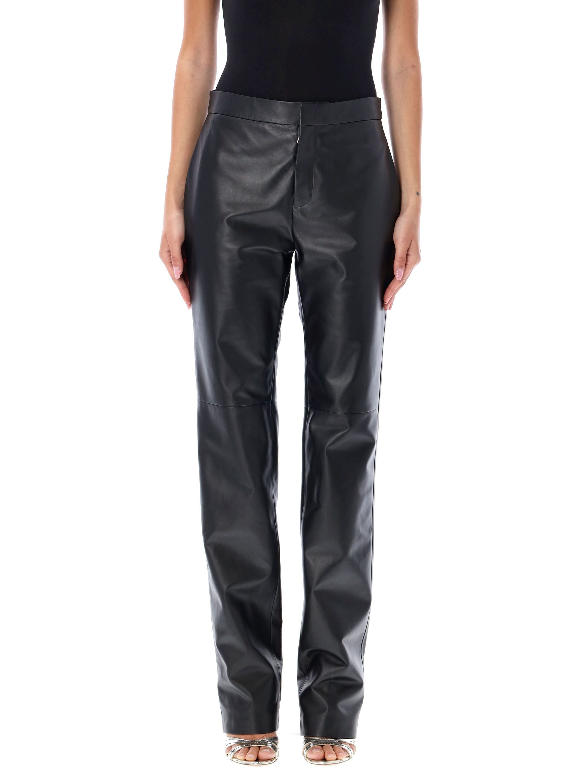 RALPH LAUREN High-Rise Leather Pants - Size 4