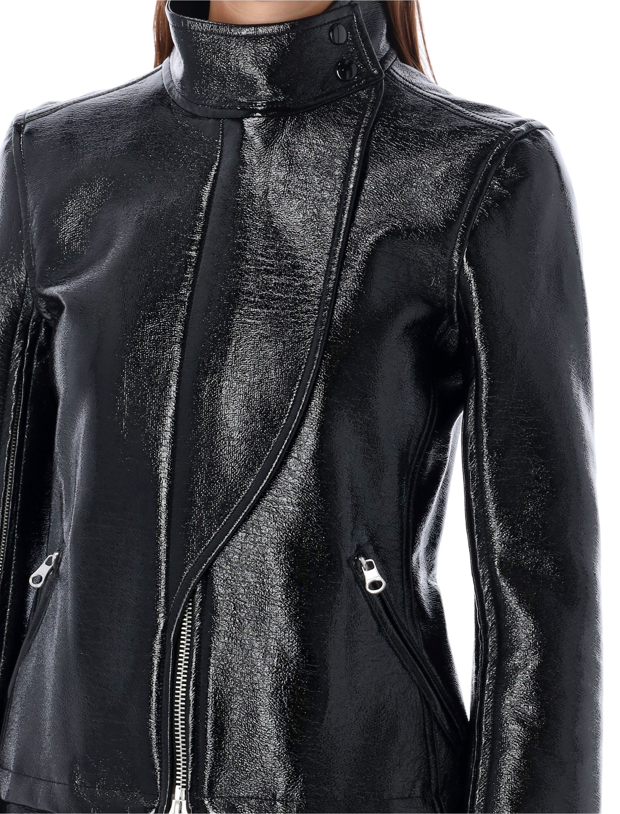 COURREGÈS Tailored Motorcycle Vinyl Jacket - Size 36