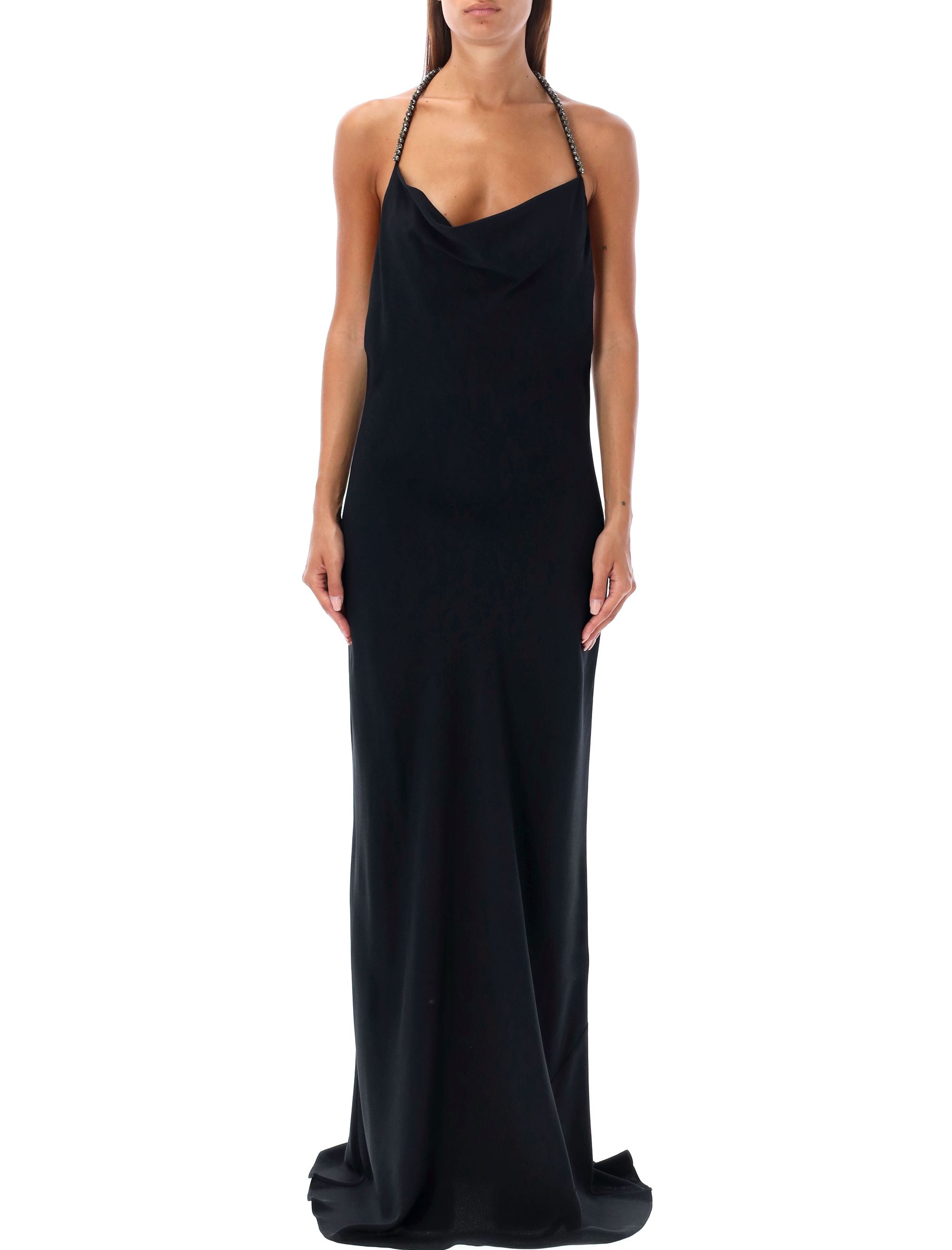 STELLA MCCARTNEY Crystal Straps Floor-Length Dress - Size 40