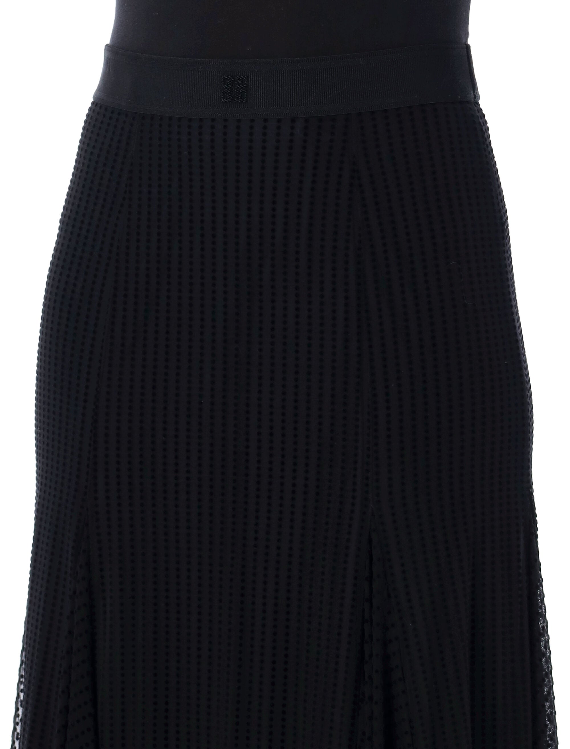 GIVENCHY Asymmetrical Pleated Midi Skirt