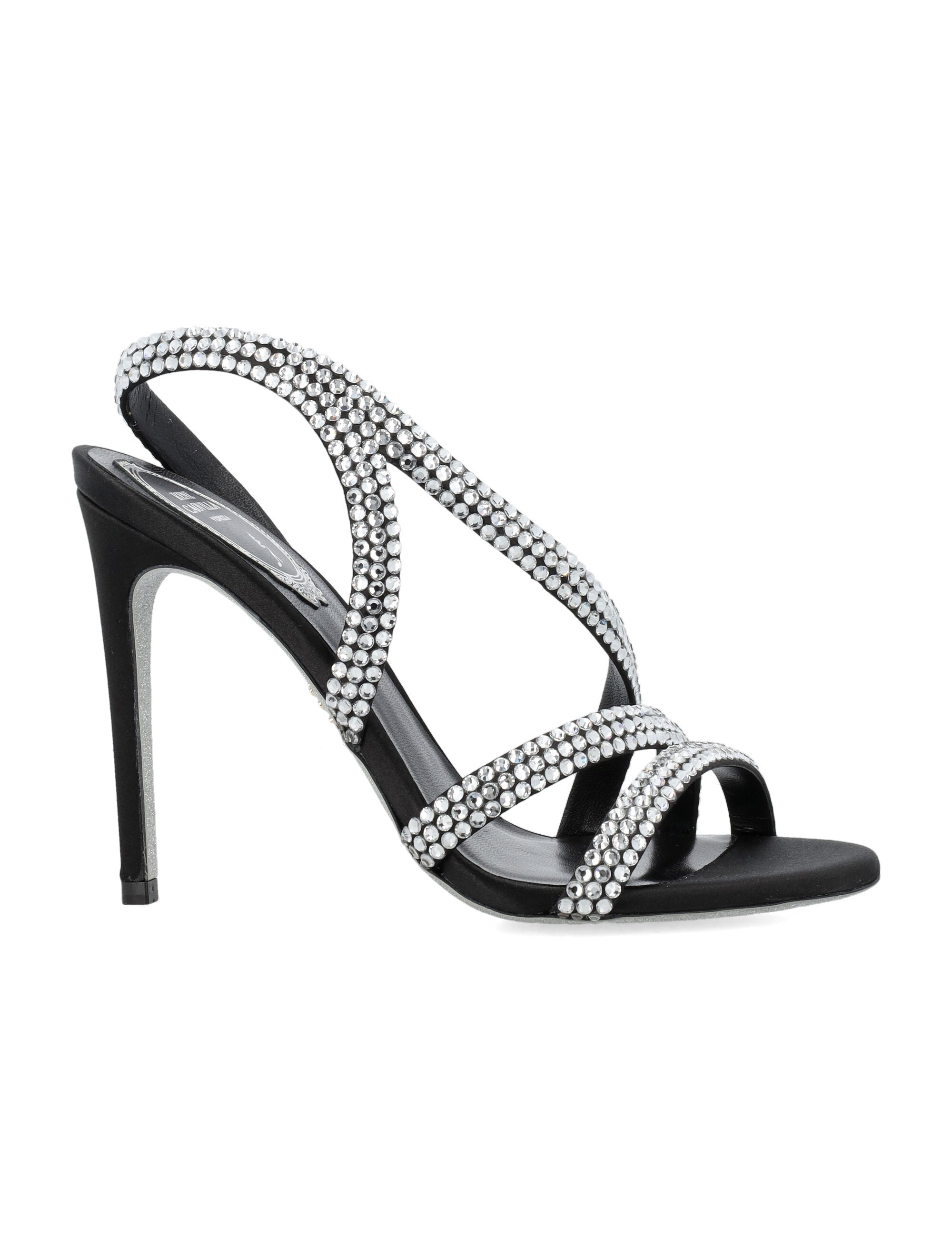 RENE CAOVILLA Crystal-Embellished Stiletto Sandal with Open Toe Design - 10.5cm Heel