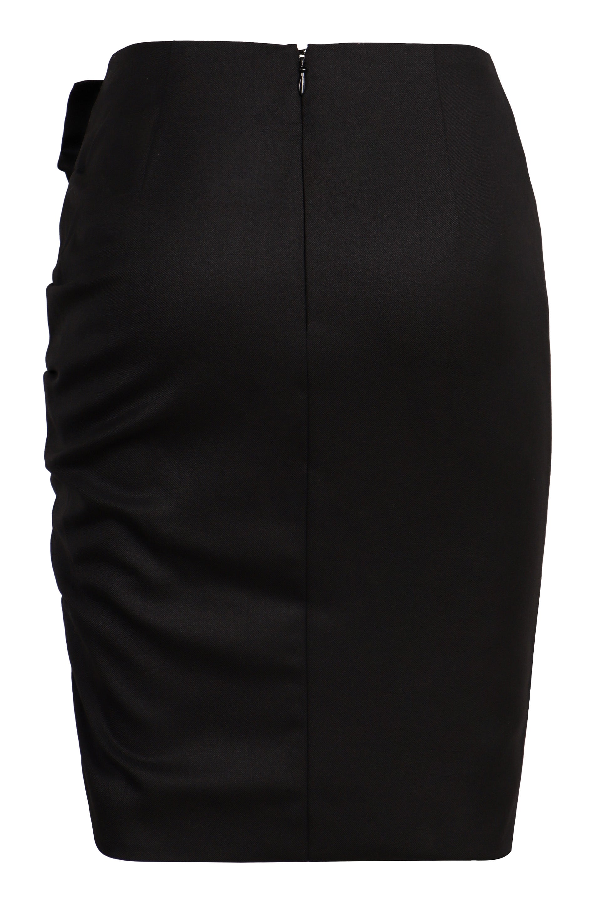 NINA RICCI Sleek Midi Skirt with Drape - Size 36